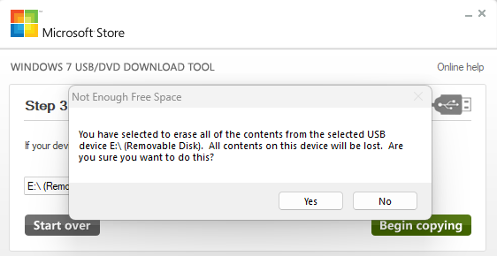 erase data on Drive to create