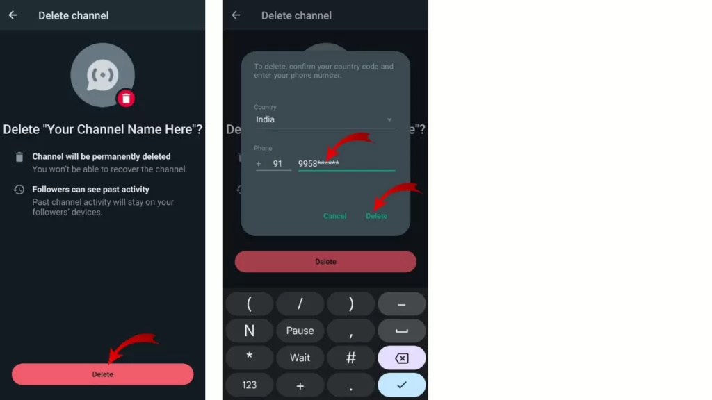 WhatsApp Channel is deleted